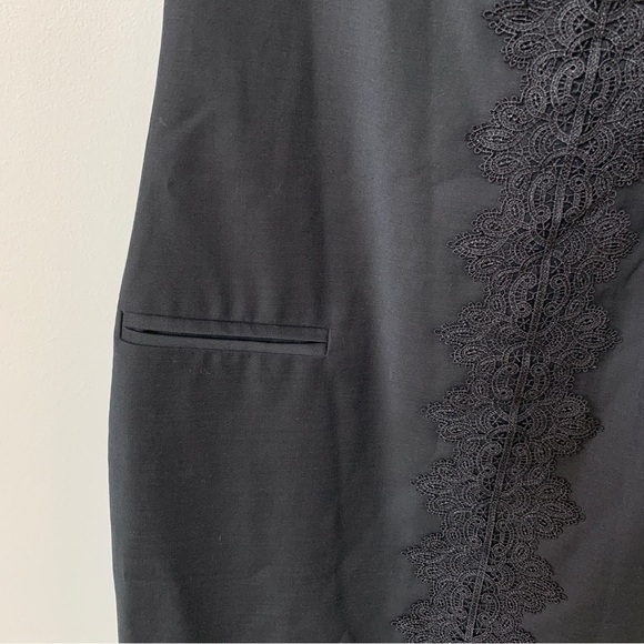 Ted Baker Black Cap Sleeve Wool blend Dress Size 0 - Picture 3 of 11